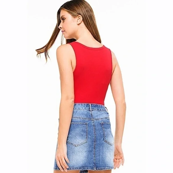 Streetwear Society Red Sleeveless Top Large - Picture 1 of 6